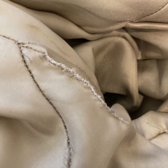 Leather Jacket Vintage 1980's Gold with Fringe Boho Carlos Fiori Size XS - Picture 10 of 11